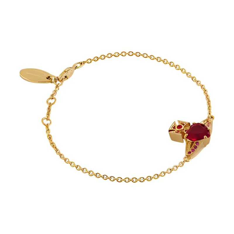 Vivienne Westwood Brass Bracelets Women's Gold/Red-1