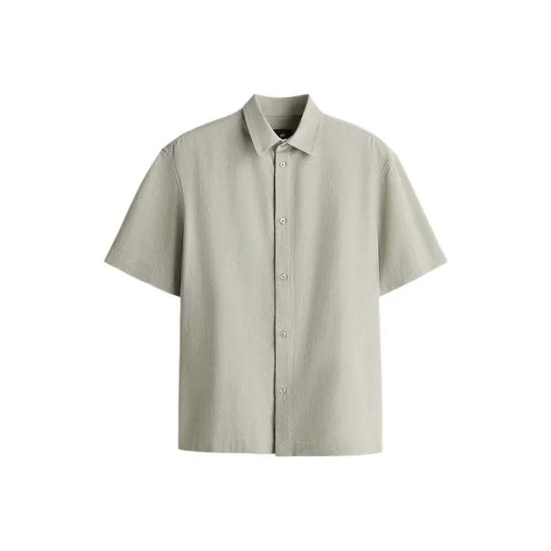 H&M Shirts Men Sage Green-0