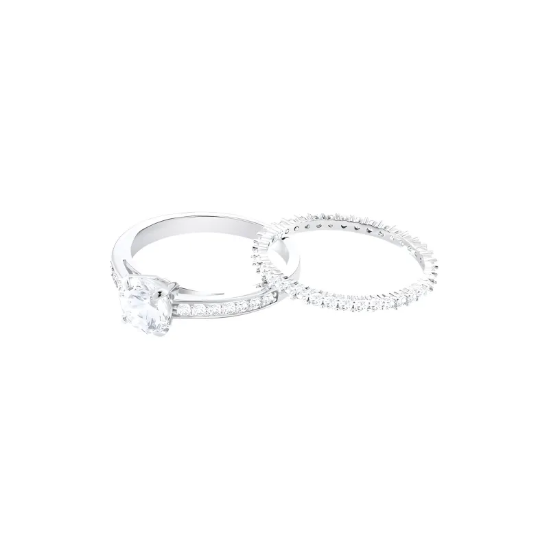 Swarovski Alloy Rings Women's Silver-2
