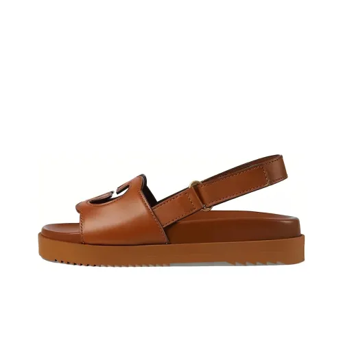 GUCCI Interlocking G Sandals Cuir Leather Women's