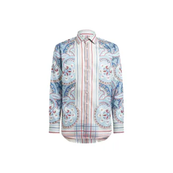 ETRO Paisley Printed Curved Hem Shirt