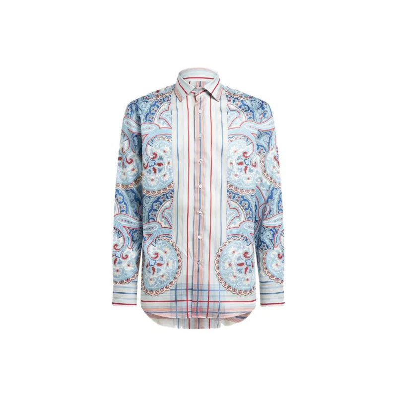 ETRO Paisley Printed Curved Hem Shirt-0