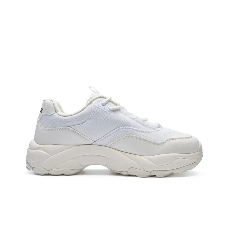 Kappa Anti Slip Wear Resistant Low Top Chunky Sneakers Unisex Classic White/Black-1