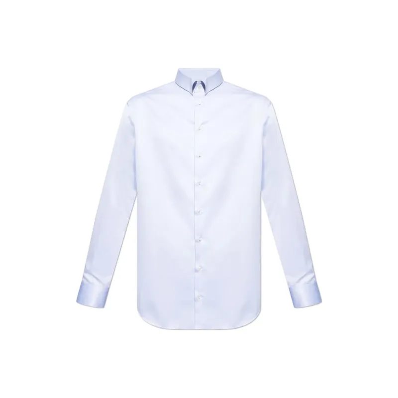 GIORGIO ARMANI Curved Hem Twill Shirt-0