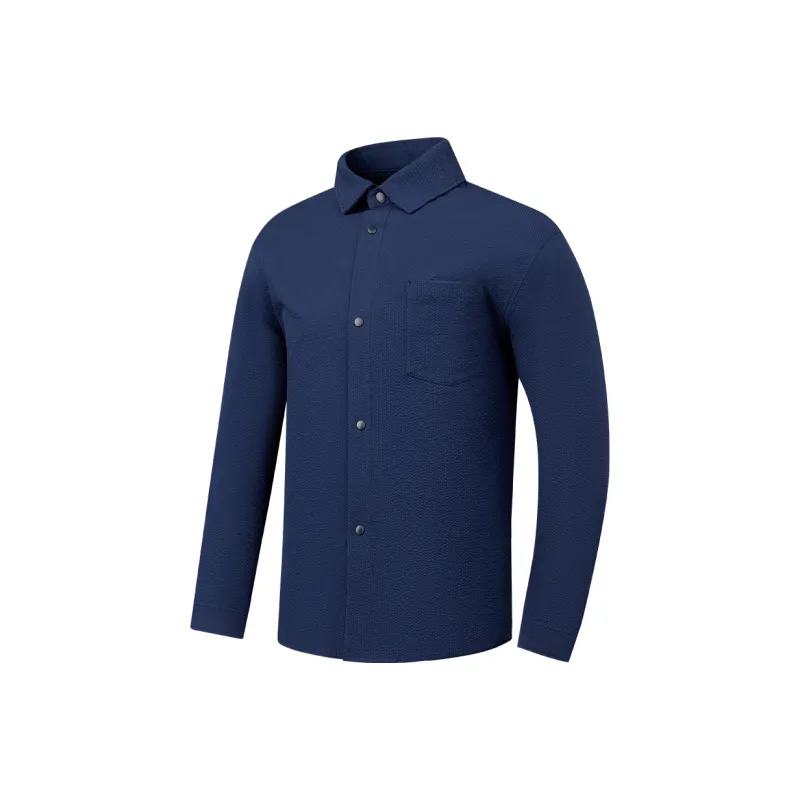 QIAODAN Shirts Men Jin Band Blue-0