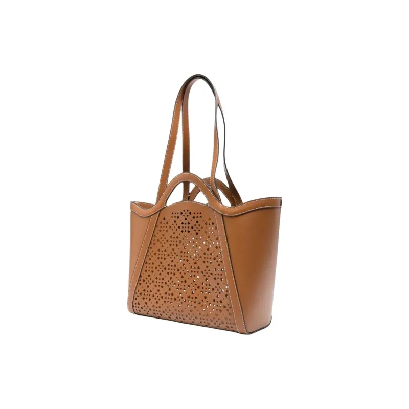 COCCINELLE Leather One Shoulder Handbag Women's Brandy Brown-1