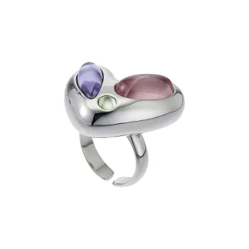 STUGAZI Floating Butterfly Series White Gold Plated Copper Rings Unisex
