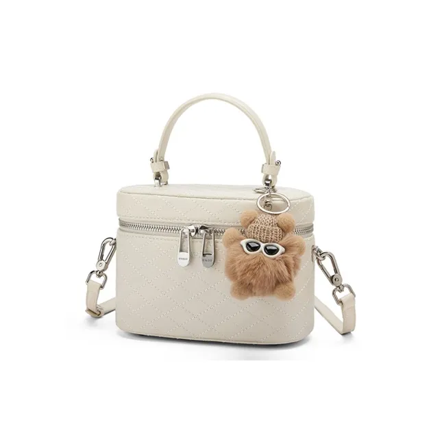 ST&SAT Synthetic Leather Portable Crossbody Bag, Shoulder Bag Women's White-2