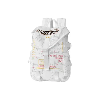 8atheist Polyester Travel Backpack Regular Unisex White