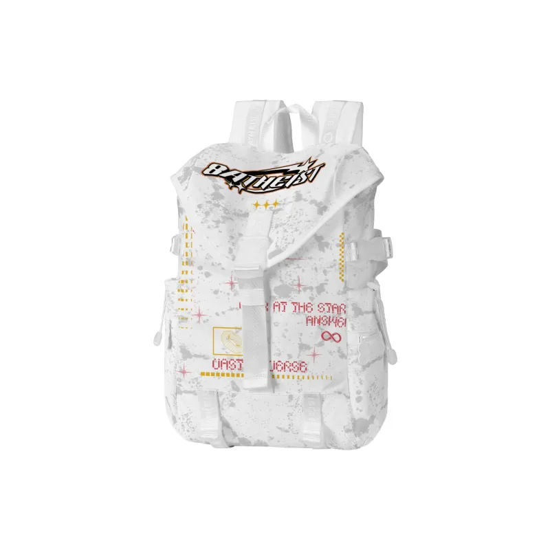 8atheist Polyester Travel Backpack Regular Unisex White-0