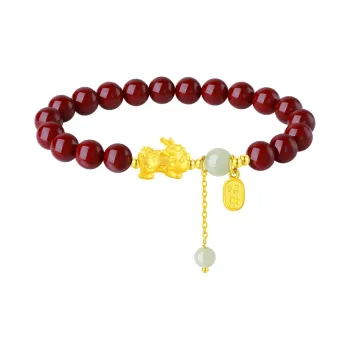 Branded Jewelry Reconstructed Cinnabar Bracelets Women's