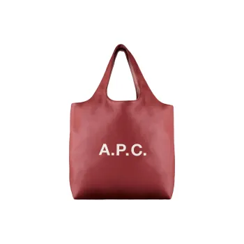 A.P.C Ninon Polyurethane Tote Bag, Shopping Bag, Handbag, Shoulder Bag Regular Unisex Red
