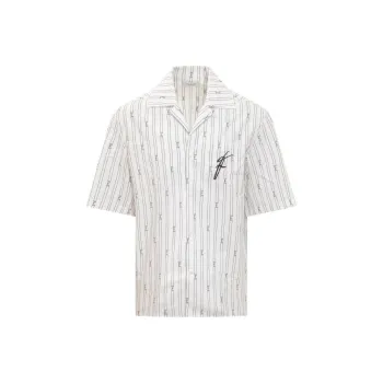 Ferragamo Bowling Collar Short Sleeved Shirt