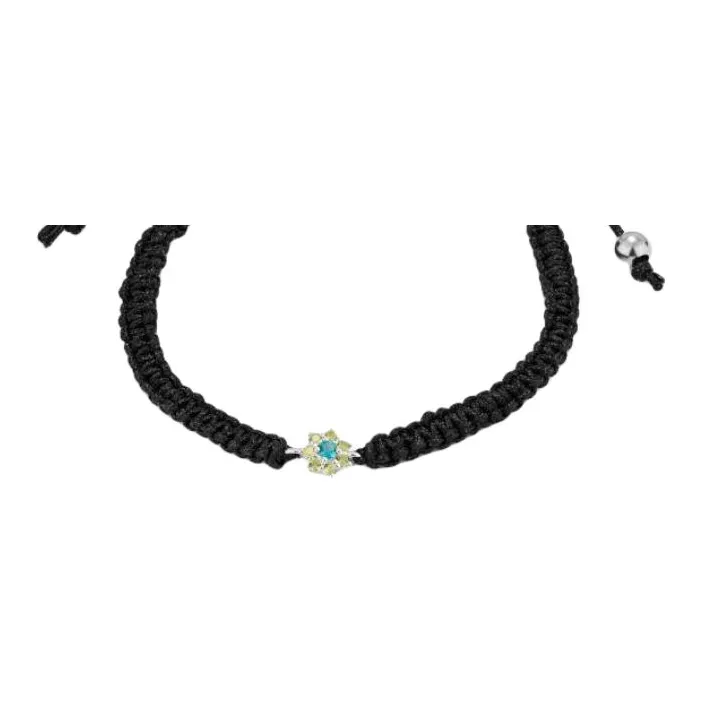 Radiant Silver, Stainless Steel, Cubic Zircon Bracelets Women's Black-1