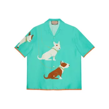 GUCCI Shirts Men Turquoise