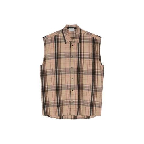 VTMNTS Tarta Check Flannel Sleeveless Snapped Shirt
