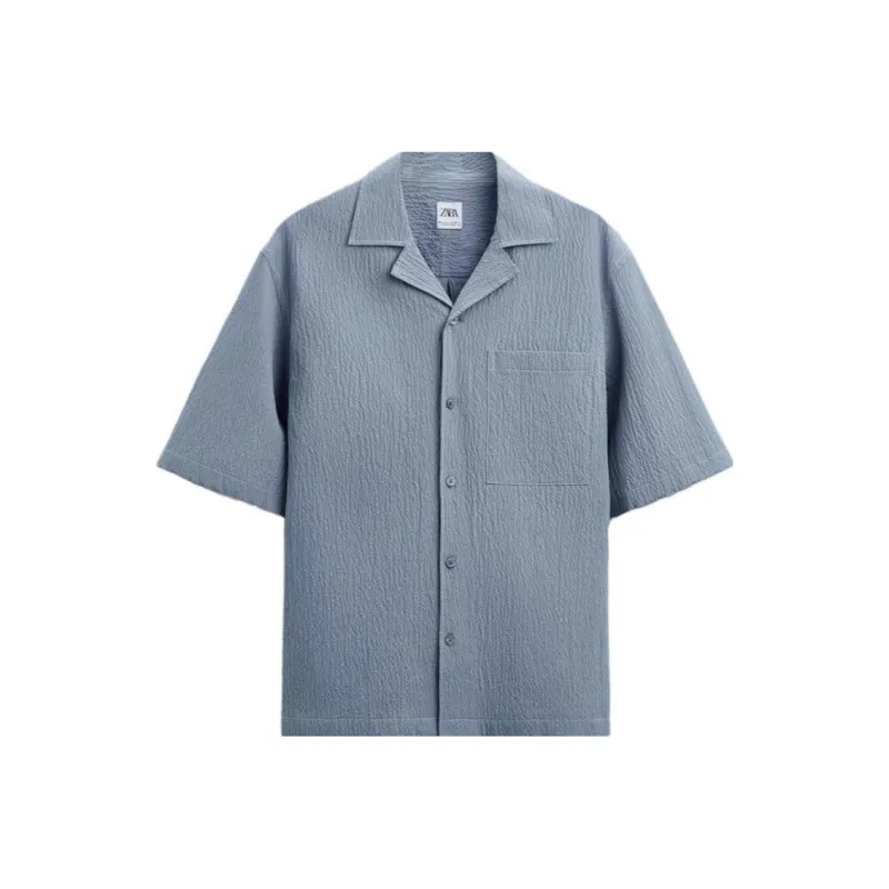 ZARA Shirts Men Sky Blue-0