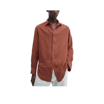 Massimo Dutti Shirt Men's Orange Red