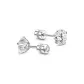 Silver-Holographic Star Stud Earrings (4MM)
