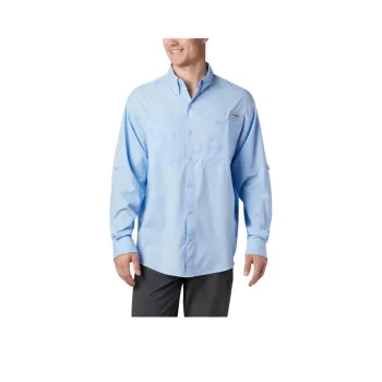 Columbia PFG Tamiami II Long Sleeve Shirt Shirt Men's Light Blue