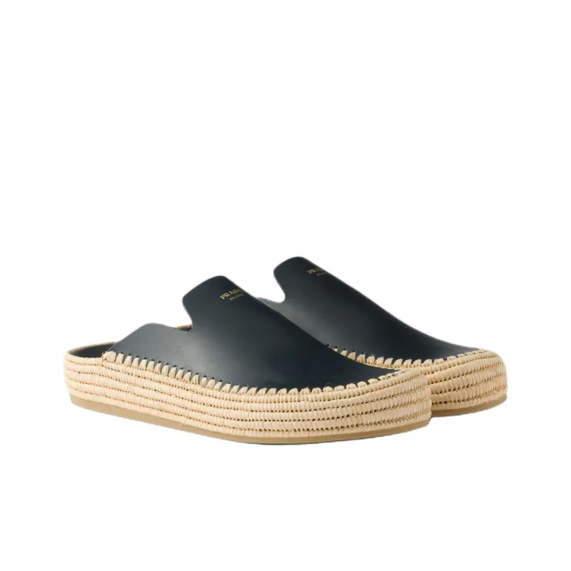 PRADA Closed Toe Slippers Men's Dark Blue-2