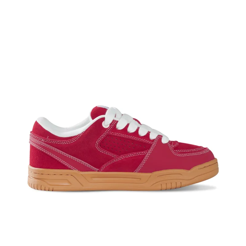 Ollieskate Abrasion Resistant Height Increasing Slip Resistant Low Top Skateboard Shoes Unisex Burgundy-1