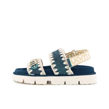 MOU Bio One Strap Sandals Women's Beige Blue