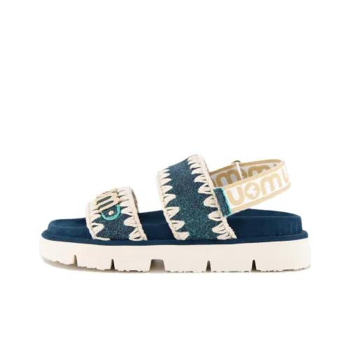 MOU Bio One Strap Sandals Women's Beige Blue