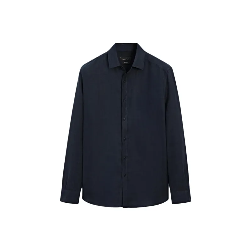 Massimo Dutti Shirt Men's Sea Blue-0