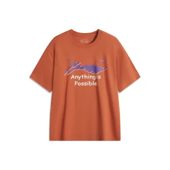 LiNing Sports Life Collection T Shirt Men's Sunshine Dirty Orange