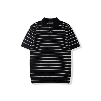 I'm David Polo Shirt Men's Black Stripes