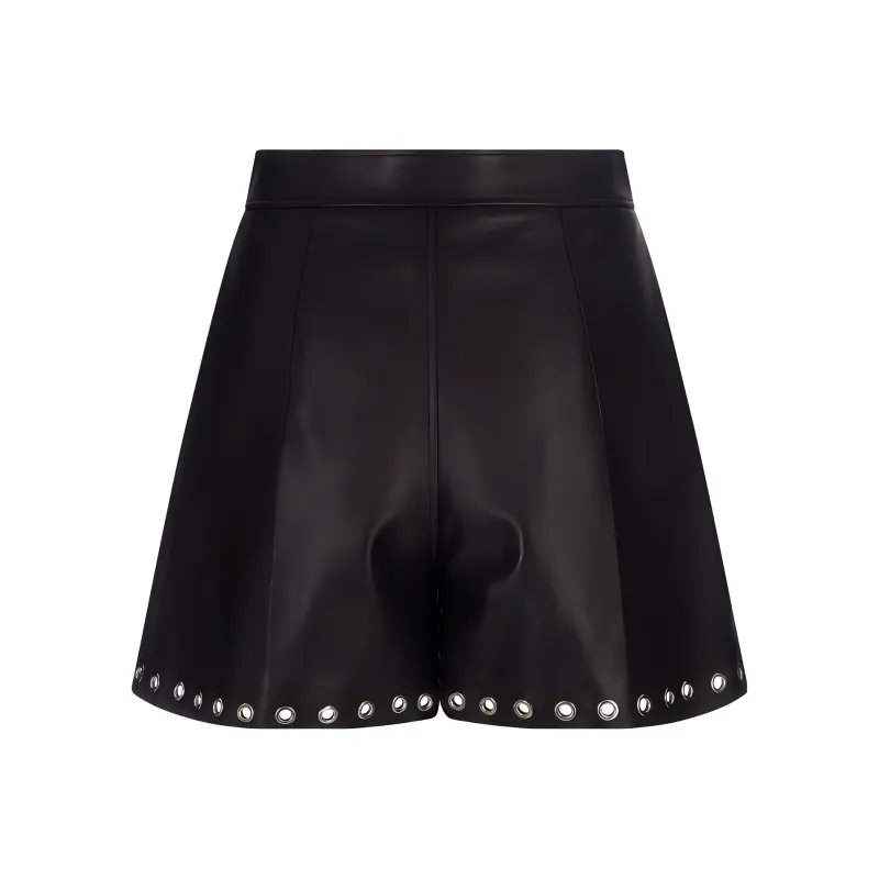 Alexander McQueen Eyelet Embellished Pleated Shorts-1