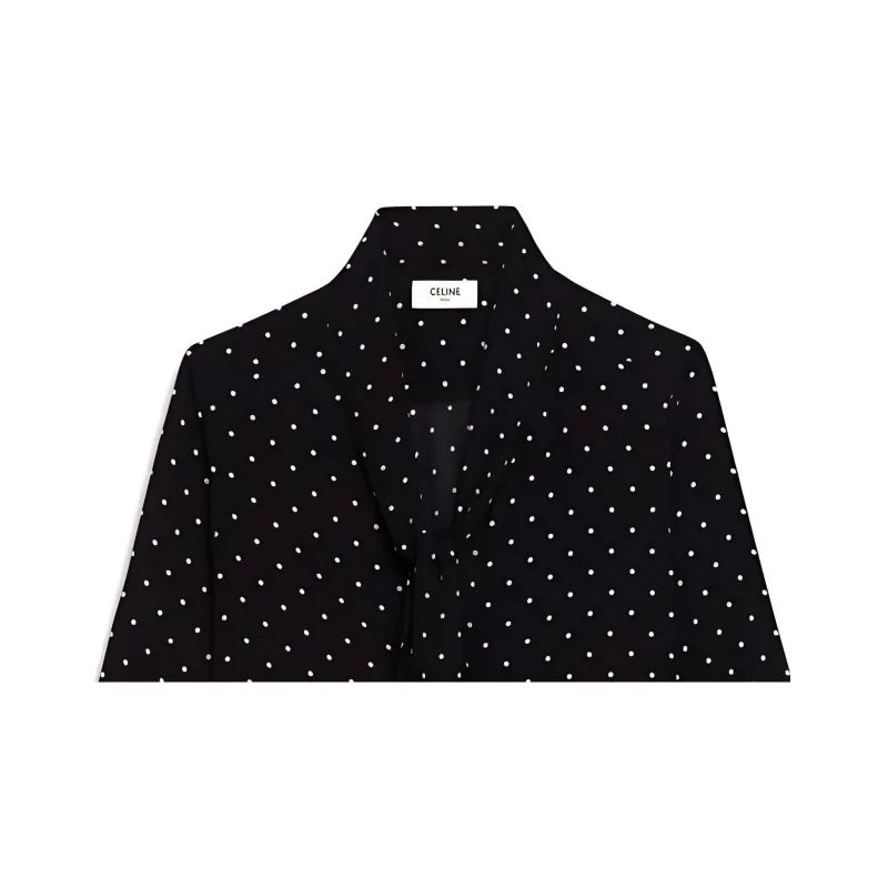 CELINE Loose Shirt 'Black/Cream'-2