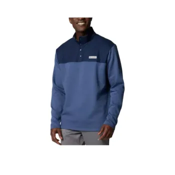 Columbia Pitchstone™ Overlay Half Snap Pullover Sweatshirt Men's Marine Blue
