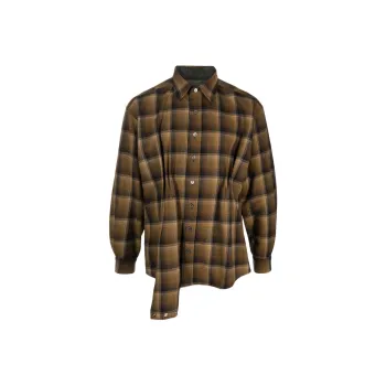 Maison Margiela X Pendleton Asymmetric Plaid Wool Shirt