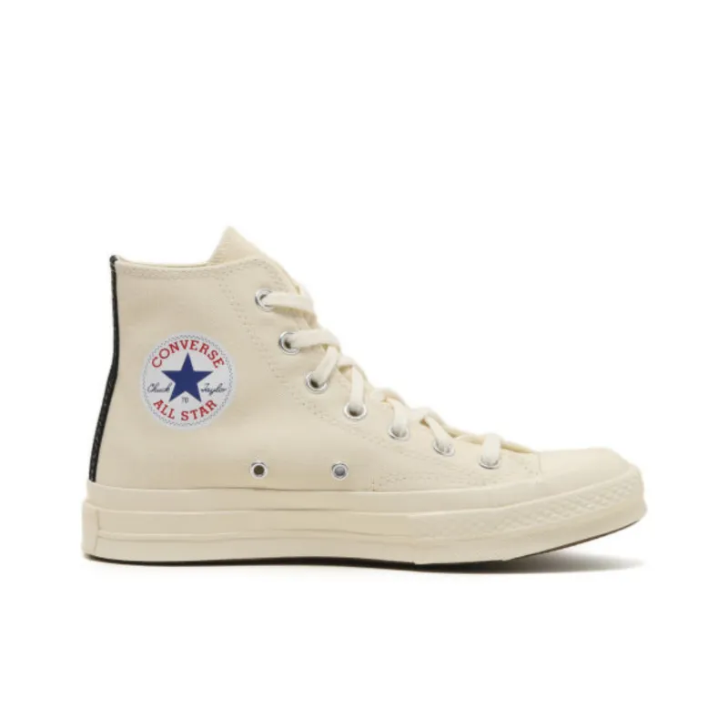CDG Play All Star Heart Print Balance Abrasion Resistant Slip Resistant High Top Canvas Shoes Unisex-6
