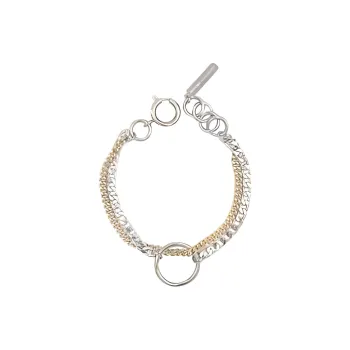 JUSTINE CLENQUET Brass, Palladium Plated, 24K Gold Plated Bracelets Women's Silver