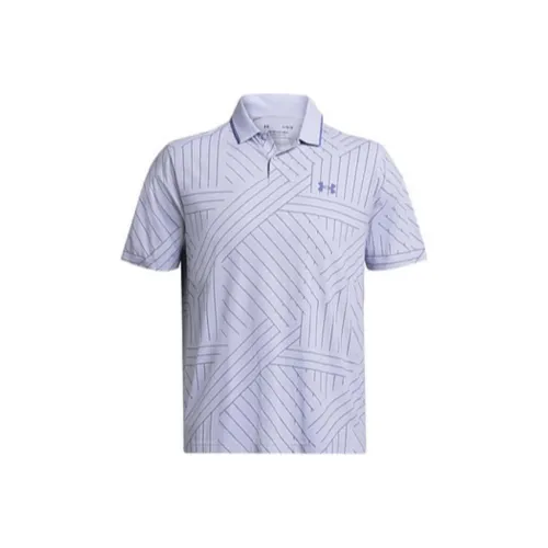 Under Armour Polo Shirt Men's Light Blue Purple