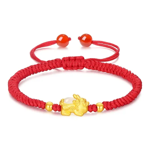 Lao Feng Xiang Chinese Auspicious Animal Baby Solid Gold Priced In Gram Gold Bracelet Women's