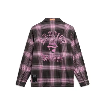 LiNing Badfive Shirt Men's Obsidian Gray Dream Pink Road Gray
