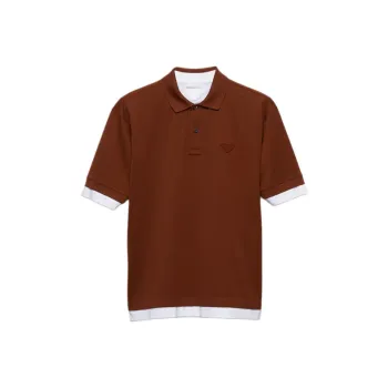 PRADA Cotton Polo Shirt Polo Shirt Men's Brown