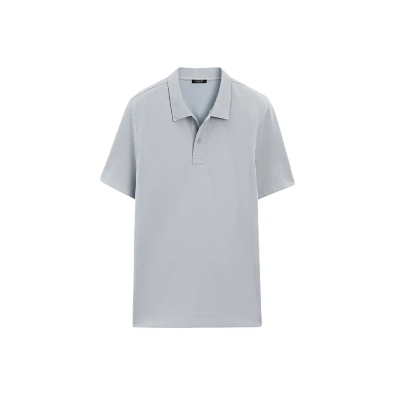Massimo Dutti Polo Shirt Men's Sky Blue-0