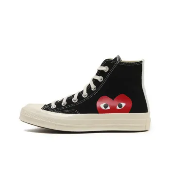 CDG Play All Star Heart Print Balance Abrasion Resistant Slip Resistant High Top Canvas Shoes Unisex