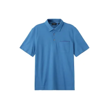 Zegna SS24 Polo Shirt Men's Bright Blue