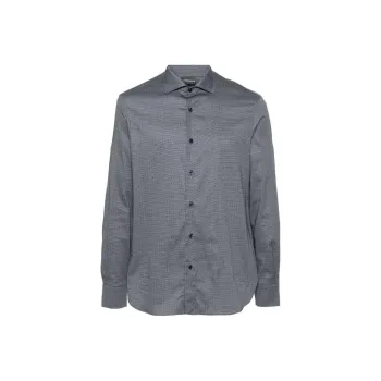 EMPORIO ARMANI Geometric print Poplin Shirt