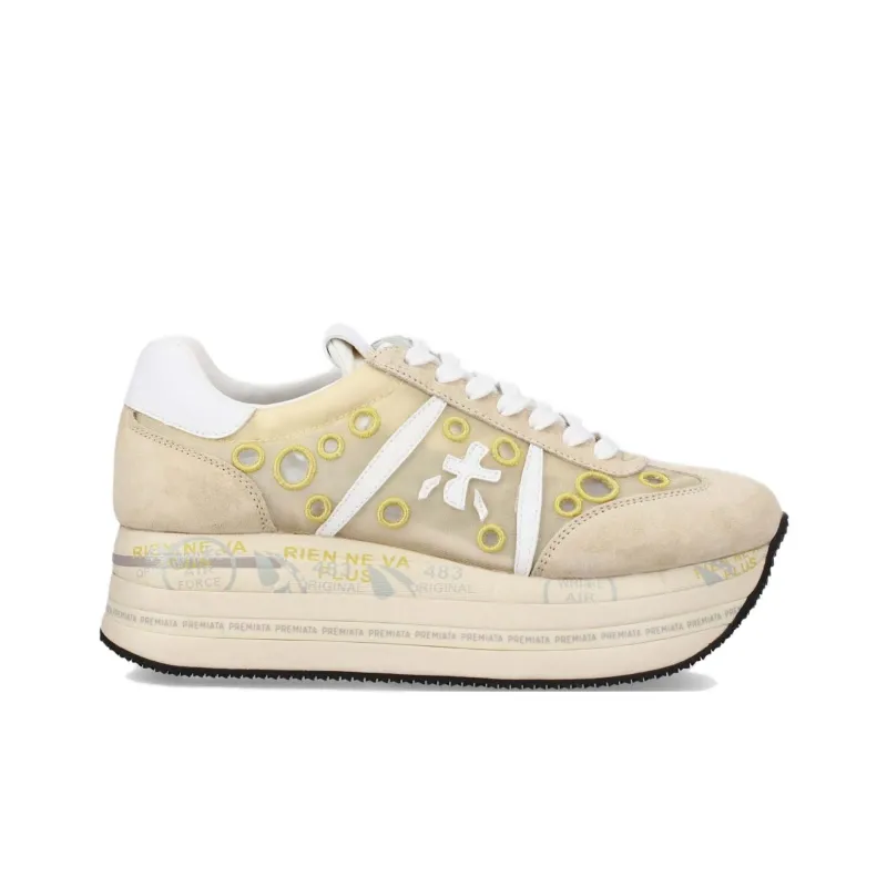 PREMIATA BETH 7382 Low Top Casual Shoes Women's Beige-1