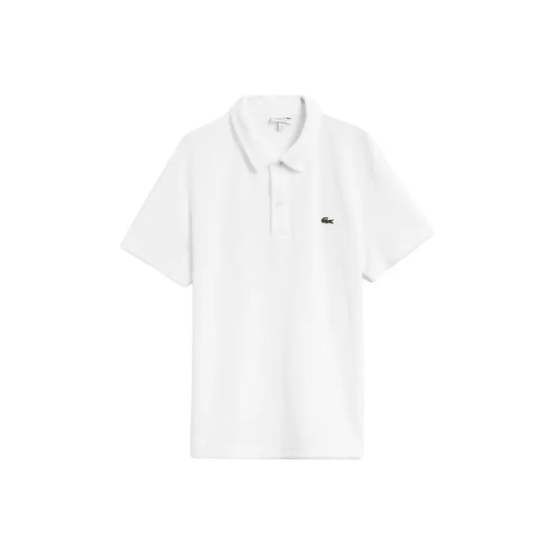 LACOSTE Logo appliqué Velvet Polo Shirt-0