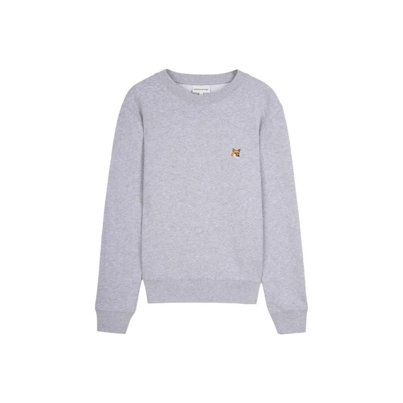 Maison Kitsune Fox Head Patch Crewneck Sweatshirt-0