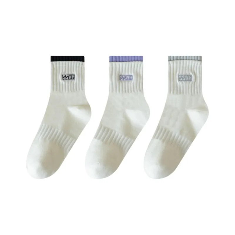PLANDOO Mid Calf Socks Women's 3 Pack-12
