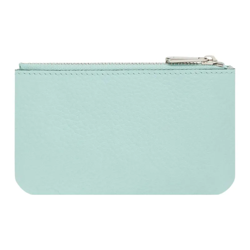FERRAGAMO GANCINI Calfskin Key Pouch Women's Light Aqua Green-1